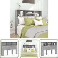 The Living Store Kopfteil mit Ablagen Grau Sonoma 140x19x103,5 cm - Kopfteil - Bettkopfteil - Regal - Nachttisch - Wohnzimmer The Living Store Kopfteil mit Ablagen Grau Sonoma 140x19x103,5 cm - Kopfteil - Bettkopfteil - Regal - Nachttisch - Wohnzimmer von MAISON CHIC