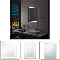 The Living Store LED-Badspiegel mit Berührungssensor 60x80 cm - LED-Spiegel - Badezimmer Spiegel - Badspiegel - Touch Sensor - Berührungsgesteuert von MAISON CHIC