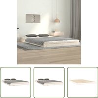 The Living Store Massivholzbett Weiß 120x200 cm Kiefer - Holzbett - Kiefernholzbett - Doppelbett - Weißes Bett - Modernes Bett von MAISON CHIC