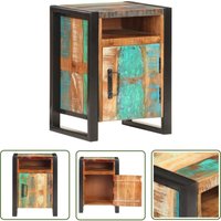 The Living Store Nachttisch 40x35x55 cm Altholz Massiv - Industrieller Stil - Nachttisch - Altholz - Massivholzmöbel - Retro Möbel von MAISON CHIC