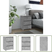 The Living Store Nachttisch Betongrau 40x35x62,5 cm Holzwerkstoff - Nachtisch - Nachttisch Grau - Holznachtisch - Wohnzimmer Dekoration The Living Store Nachttisch Betongrau 40x35x62,5 cm Holzwerkstoff - Nachtisch - Nachttisch Grau - Holznachtisch - Wohnzimmer Dekoration von MAISON CHIC