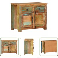 The Living Store Sideboard 68x35x55 cm Altholz Massiv - Altholzmöbel - Holzkasten - Regal - Wohnzimmermöbel - Sideboard Braun von MAISON CHIC