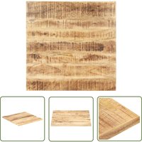 The Living Store Tischplatte Massivholz Mango 25-27 mm 70x70 cm - Mangoholz Tischplatte - Esstisch Platte - Wohnzimmer Deko - Industrieller Stil von MAISON CHIC