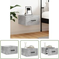 The Living Store Wand-Nachttisch Betongrau 35x35x20 cm - Wandregal - Beton Grau - Wohnzimmerdeko - Nachtkästchen - Regal Wandhängend von MAISON CHIC