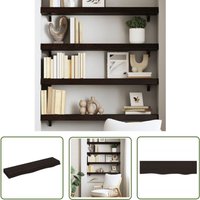 The Living Store Wandregal Dunkelbraun 80x20x6 cm Massivholz Eiche Behandelt - Wandregal - Eichendielen - Holzmöbel - Rustikal - Deko Regal The Living Store Wandregal Dunkelbraun 80x20x6 cm Massivholz Eiche Behandelt - Wandregal - Eichendielen - Holzmöbel - Rustikal - Deko Regal von MAISON CHIC