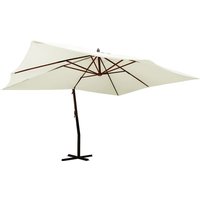 Ampelschirm,Sonnenschirm,Gartenschirm,Marktshirme mit Holzmast 400x300 cm Sandweiß VMEC955957 Maisonchic von MAISONCHIC