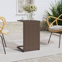 Maison Exclusive C-Tisch Braun 40x35x60 cm Poly Rattan von MAISON EXCLUSIVE