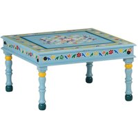 Maison Exclusive Couchtisch Türkis Handbemalt Massivholz Mango von MAISON EXCLUSIVE