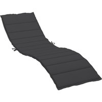 Longziming - Sonnenliegen-Auflage Schwarz 200x70x4 cm Stoff von LONGZIMING