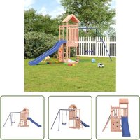 The Living Store Spielturm Massivholz Douglasie - Holzspielplatz - Gartenspielplatz - Spielturm - Rutsche - Schaukelset von MAISON EXCLUSIVE