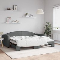 Maison Exclusive Tagesbett Ausziehbar Dunkelgrau 90x200 cm Stoff Maison Exclusive Tagesbett Ausziehbar Dunkelgrau 90x200 cm Stoff von MAISON EXCLUSIVE