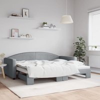 Maison Exclusive Tagesbett Ausziehbar Hellgrau 90x200 cm Stoff Maison Exclusive Tagesbett Ausziehbar Hellgrau 90x200 cm Stoff von MAISON EXCLUSIVE