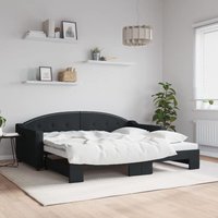 Maison Exclusive Tagesbett Ausziehbar Schwarz 90x190 cm Stoff Maison Exclusive Tagesbett Ausziehbar Schwarz 90x190 cm Stoff von MAISON EXCLUSIVE