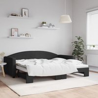 Maison Exclusive Tagesbett Ausziehbar Schwarz 90x200 cm Stoff Maison Exclusive Tagesbett Ausziehbar Schwarz 90x200 cm Stoff von MAISON EXCLUSIVE