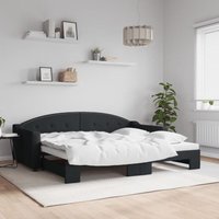 Maison Exclusive Tagesbett Ausziehbar Schwarz 90x200 cm Stoff von MAISON EXCLUSIVE