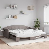 Maison Exclusive Tagesbett Ausziehbar Taupe 100x200 cm Stoff von MAISON EXCLUSIVE