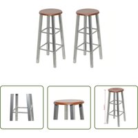 Maison Exclusive - The Living Store Barhocker 2 Stk. Metall mit MDF-Sitz - Barhocker - Metallstuhl - Hocker - Küche - Wohnzimmer Maison Exclusive - The Living Store Barhocker 2 Stk. Metall mit MDF-Sitz - Barhocker - Metallstuhl - Hocker - Küche - Wohnzimmer von MAISON EXCLUSIVE
