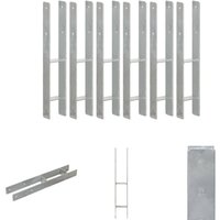 Maison Exclusive - The Living Store Pfostenträger 6 Stk. Silbern 9×6×60 cm Verzinkter Stahl - Bodenspieße Maison Exclusive - The Living Store Pfostenträger 6 Stk. Silbern 9×6×60 cm Verzinkter Stahl - Bodenspieße von MAISON EXCLUSIVE