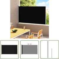 Maison Exclusive - The Living Store Seitenmarkise Ausziehbar 220x300 cm Schwarz - Markise - Seitenmarkise - Gartensonnecke - Sonnenschutz von MAISON EXCLUSIVE