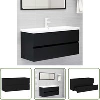 Maison Exclusive - The Living Store Waschbeckenunterschrank Schwarz 100x38,5x45 cm Holzwerkstoff - Waschtischschrank - Badezimmermöbel - Holzschränk Maison Exclusive - The Living Store Waschbeckenunterschrank Schwarz 100x38,5x45 cm Holzwerkstoff - Waschtischschrank - Badezimmermöbel - Holzschränk von MAISON EXCLUSIVE