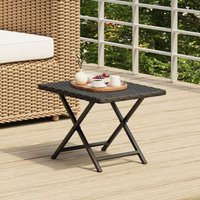 Prolenta Premium Klapptisch Schwarz 45x35x32 cm Poly Rattan Prolenta Premium Klapptisch Schwarz 45x35x32 cm Poly Rattan von MAISON EXCLUSIVE