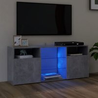 Longziming - TV-Schrank mit LED-Leuchten Betongrau 120x30x50 cm von LONGZIMING