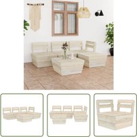 The Living Store 5-tlg. Garten-Paletten-Lounge-Set Imprägniertes Fichtenholz - Gartensortiment - Loungemöbel - Gartenmöbel-Set - Palettenmöbel The Living Store 5-tlg. Garten-Paletten-Lounge-Set Imprägniertes Fichtenholz - Gartensortiment - Loungemöbel - Gartenmöbel-Set - Palettenmöbel von MAISON EXCLUSIVE