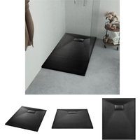 Maison Exclusive - The Living Store Duschwanne smc Schwarz 100×70 cm - Duschwannen - Schwarz von MAISON EXCLUSIVE