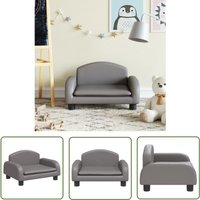Maison Exclusive - The Living Store Kindersofa Grau 50x40x30 cm Kunstleder - Kinder Sofa - Minisoofa - Spielzimmer Möbel - Kindermöbel - Sitzsack von MAISON EXCLUSIVE