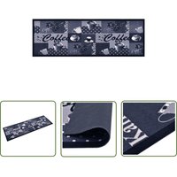 The Living Store Küchenteppich Waschbar Kaffee Blau 60x300 cm - Bodenmatte - Küchenläufer - Türmatte - Wohnzimmerteppich - Teppich Blau The Living Store Küchenteppich Waschbar Kaffee Blau 60x300 cm - Bodenmatte - Küchenläufer - Türmatte - Wohnzimmerteppich - Teppich Blau von MAISON EXCLUSIVE