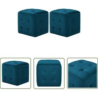 The Living Store Pouf 2 Stk. Blau 30x30x30 cm Samtstoff - Samtsitzsack - Blauer Sitzsack - Wohnaccessoire - Couchtisch Deko - Gemütlicher Sitzsack The Living Store Pouf 2 Stk. Blau 30x30x30 cm Samtstoff - Samtsitzsack - Blauer Sitzsack - Wohnaccessoire - Couchtisch Deko - Gemütlicher Sitzsack von MAISON EXCLUSIVE