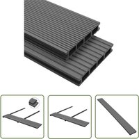 The Living Store wpc Terrassendielen mit Zubehör 35 m² 4 m Grau - wpc Terrasse - Garten Terrasse - Holzterrasse - Composite Terrasse - Outdoor The Living Store wpc Terrassendielen mit Zubehör 35 m² 4 m Grau - wpc Terrasse - Garten Terrasse - Holzterrasse - Composite Terrasse - Outdoor von MAISON EXCLUSIVE