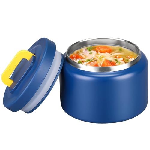 MAISON HUIS 227 ml Suppen-Thermoskanne mit breiter Öffnung, vakuumisoliert, auslaufsicher, Edelstahl, Thermoskanne für heiße und kalte Lebensmittel, Kinder, Suppenbehälter für Schule, Reisen (blau) MAISON HUIS 227 ml Suppen-Thermoskanne mit breiter Öffnung, vakuumisoliert, auslaufsicher, Edelstahl, Thermoskanne für heiße und kalte Lebensmittel, Kinder, Suppenbehälter für Schule, Reisen (blau) von MAISON HUIS