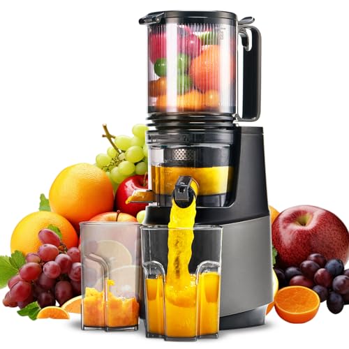 MAISON HUIS Entsafter Slow Juicer mit 13.5cm Extra Großem Einfüllschacht für Ganze Früchte und Gemüse, leicht zu Reinigen Entsafter Gemüse und Obst, Hohe Saftausbeute Juicer Machine,Grau MAISON HUIS Entsafter Slow Juicer mit 13.5cm Extra Großem Einfüllschacht für Ganze Früchte und Gemüse, leicht zu Reinigen Entsafter Gemüse und Obst, Hohe Saftausbeute Juicer Machine,Grau von MAISON HUIS