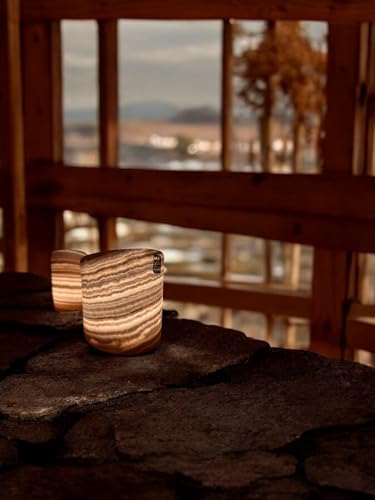 Maison Zoe 2-teiliges Teelichthalter Set Zylinder 10x10cm aus Alabaster-Stein - handgeschnitzte Kerzenhalter - Deko - Windlichthalter Maison Zoe 2-teiliges Teelichthalter Set Zylinder 10x10cm aus Alabaster-Stein - handgeschnitzte Kerzenhalter - Deko - Windlichthalter von MAISON ZOE HANDMADE ACCESSORIES