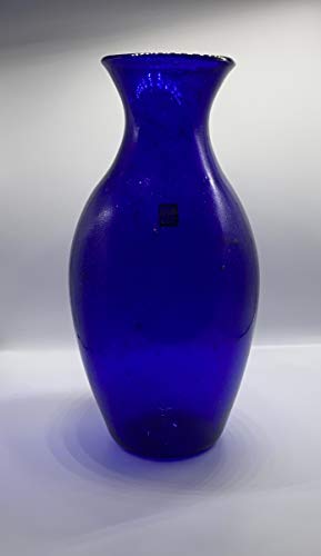 Maison Zoe Glasvase aus Recycling-Glas Belina - Dunkelblau - blau - groß - Durchmesser ≈ 12cm Höhe ≈ 29cm - 100% Handmade - Blumenvase - Vase mundgeblasen - Dekovase - Tischvase von MAISON ZOE HANDMADE ACCESSORIES