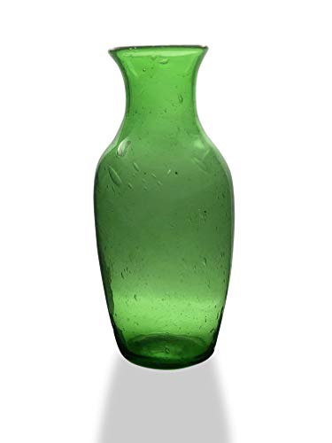 Maison Zoe Glasvase aus Recycling-Glas Belina - grün - groß - Durchmesser ≈ 12cm Höhe ≈ 29cm - 100% Handmade - Blumenvase - Vase mundgeblasen - Dekovase - Tischvase von Maison Zoe
