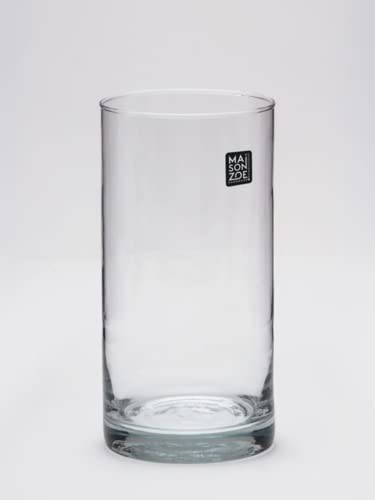 Maison Zoe Mundgeblasene und Handgefertigte Glasvase Zylinder - Rund Ø10cm - 2er Set - 15cm hoch - Blumenvase - Deko & Hochzeit Maison Zoe Mundgeblasene und Handgefertigte Glasvase Zylinder - Rund Ø10cm - 2er Set - 15cm hoch - Blumenvase - Deko & Hochzeit von Maison Zoe