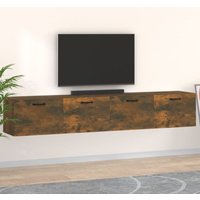 2 Stk. Wandschränke,Wandhängeschrank,Badschrank,Küchenschrank Räuchereiche 100x36,5x35 cm Holzwerkstoff VMIEB49738 Maisonchic von MAISONCHIC