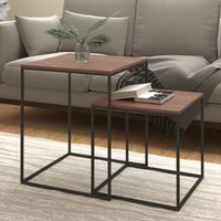 Maison Chic - 2er Set Couchtische Wohnzimmertische Sofatische Holzwerkstoff und Metall DE67798 Maison Chic - 2er Set Couchtische Wohnzimmertische Sofatische Holzwerkstoff und Metall DE67798 von MAISON CHIC