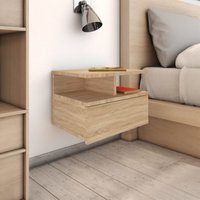 Maison Chic - 2er Set Nachttische Nachtschränke Sideboards Hängend Sonoma-Eiche 40x31x27cm Holzwerkstoff DE73942 von MAISON CHIC