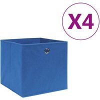 4 Stk. Aufbewahrungsboxen,Werkzeugaufbewahrung,Lagerbox Vliesstoff 28x28x28 cm Blau CIW48418 Maisonchic von MAISONCHIC