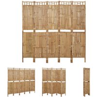 5-tlg. Paravent Raumteiler Sichtschutz für Balkon, Garten Bambus 200x180 cm DE93489 von MAISONCHIC