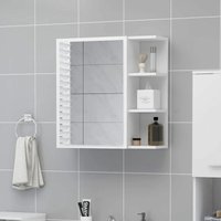 Bad-Spiegelschrank,Bad Hängeschrank,Wandschrank Weiß 62,5x20,5x64 cm Holzwerkstoff CCA509022 Maisonchic von MAISONCHIC