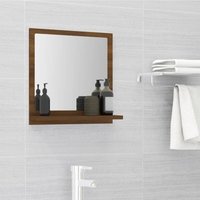 Badspiegel,Wandspiegel,Badzimmer Spiegel Braun Eichen-Optik 40x10,5x37 cm Holzwerkstoff AGHDE212572 Maisonchic von MAISONCHIC