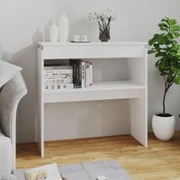 Beistelltisch,Konsolentisch,Sofatisch,Kaffeetisch Weiß 80x30x80 cm Holzwerkstoff -52611 von MAISONCHIC