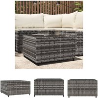 Beistelltisch,Sofatisch,Kaffeetisch,Garten-Couchtisch Quadratisch Grau 50x50x30 cm Poly Rattan -28310 von MAISONCHIC