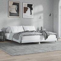 Bettgestell, Doppelbett, Schlafzimmerbett Hochglanz-Weiß 140x200 cm Holzwerkstoff LLLA998956 MaisonChic von MAISONCHIC