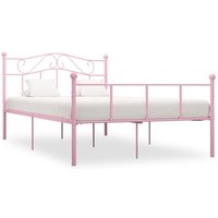Bettgestell, Doppelbett, Schlafzimmerbett Rosa Metall 140×200 cm LLLA572831 Maisonchic von MAISONCHIC