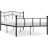 Bettgestell, Doppelbett, Schlafzimmerbett Schwarz Metall 160×200 cm LLLA450075 Maisonchic von MAISONCHIC